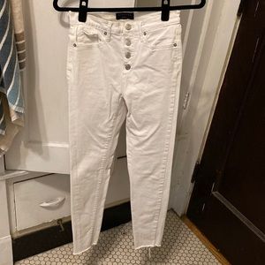 Banana Republic High Rise Skinny in white